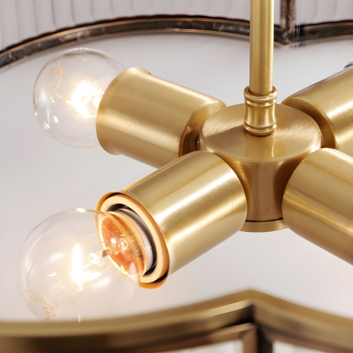 Flush Mount Ribbed Glass Ceiling Light in Traditional Style | Avelle