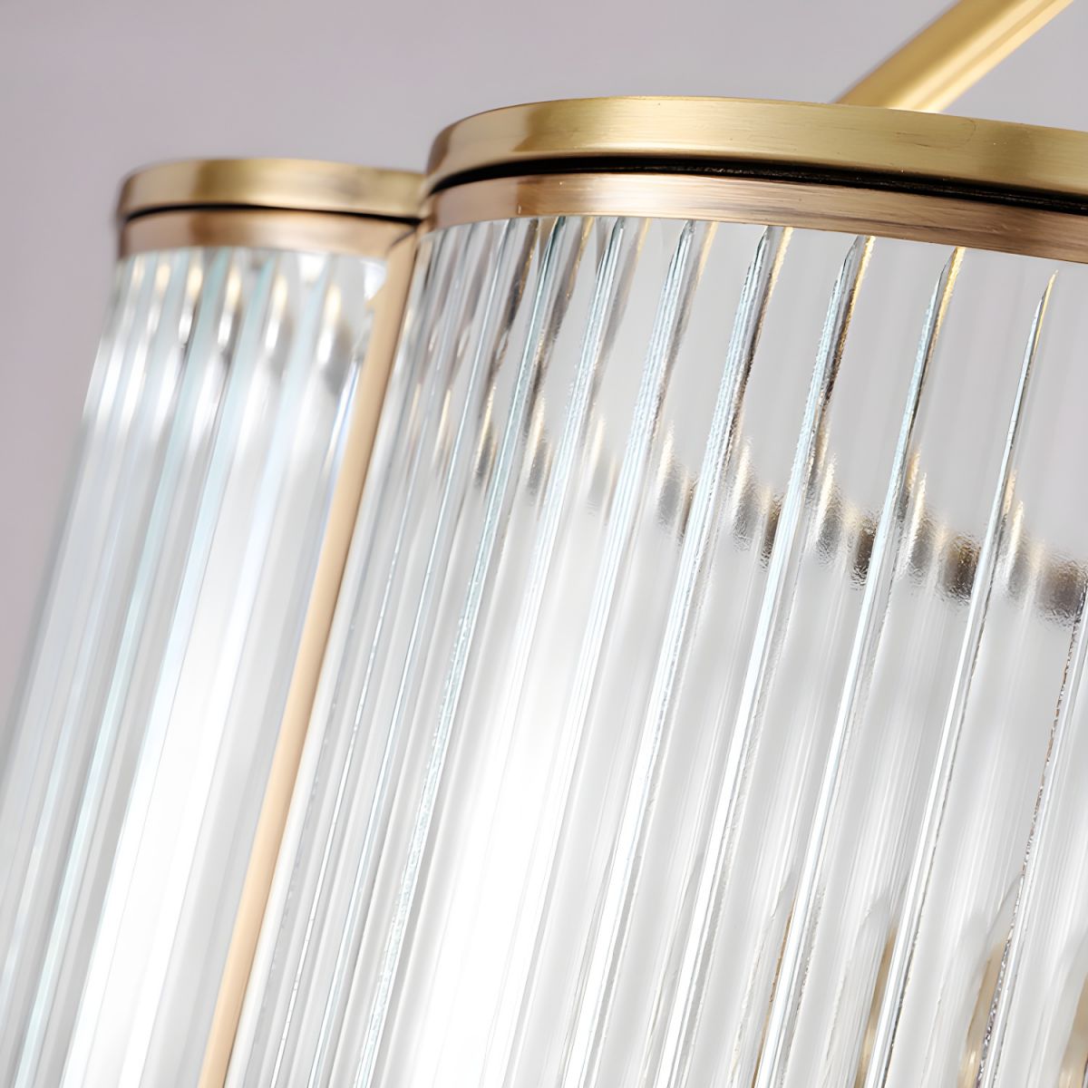 Flush Mount Ribbed Glass Ceiling Light in Traditional Style | Avelle
