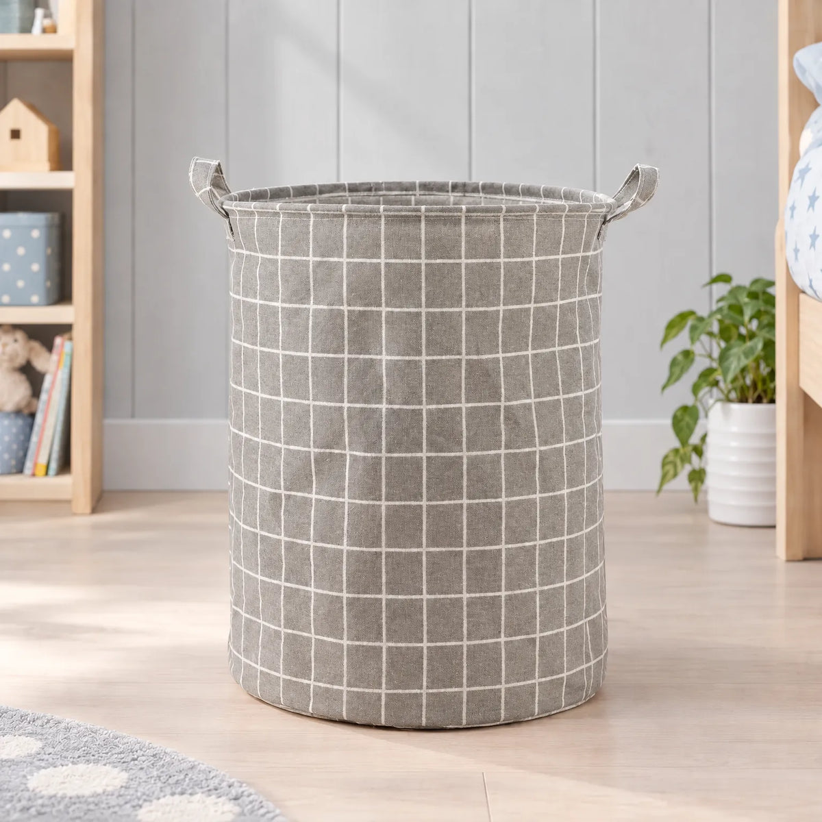 Foldable Fabric Laundry Basket with Handles for Clothes Storage