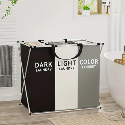 Foldable Fabric Laundry Sorter with Metal Frame