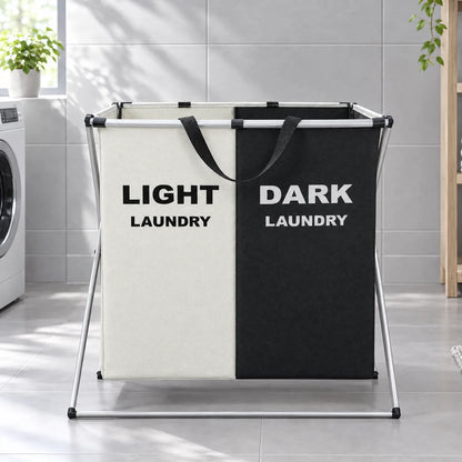 Foldable Fabric Laundry Sorter with Metal Frame