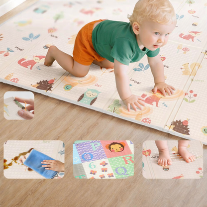 Foldable Reversible Baby Play Mat Multicolour Rug | Norelin
