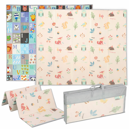 Foldable Reversible Baby Play Mat Multicolour Rug | Norelin