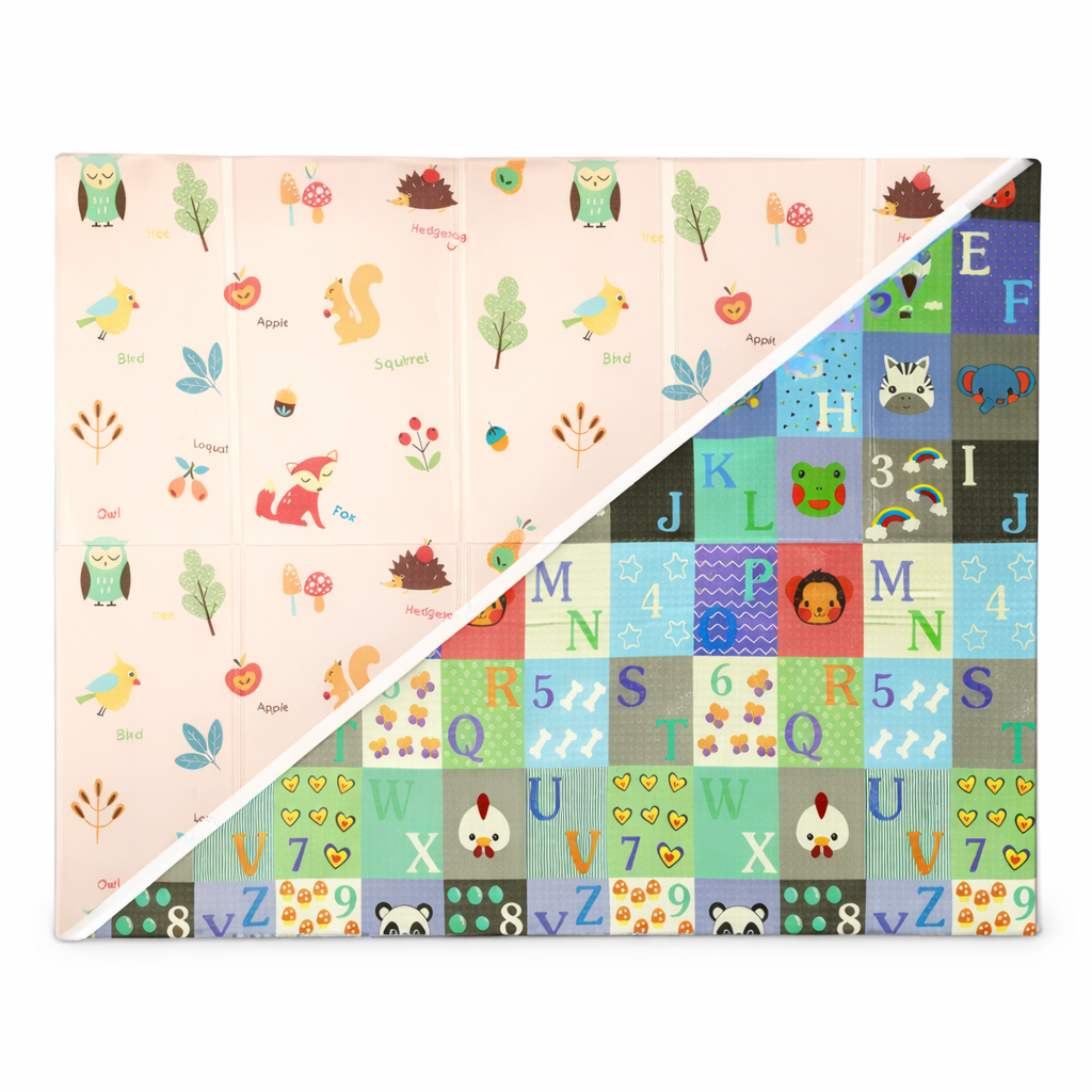 Foldable Reversible Baby Play Mat Multicolour Rug | Norelin