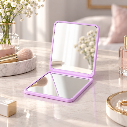 Folding Vanity Mirror for Travel and Makeup