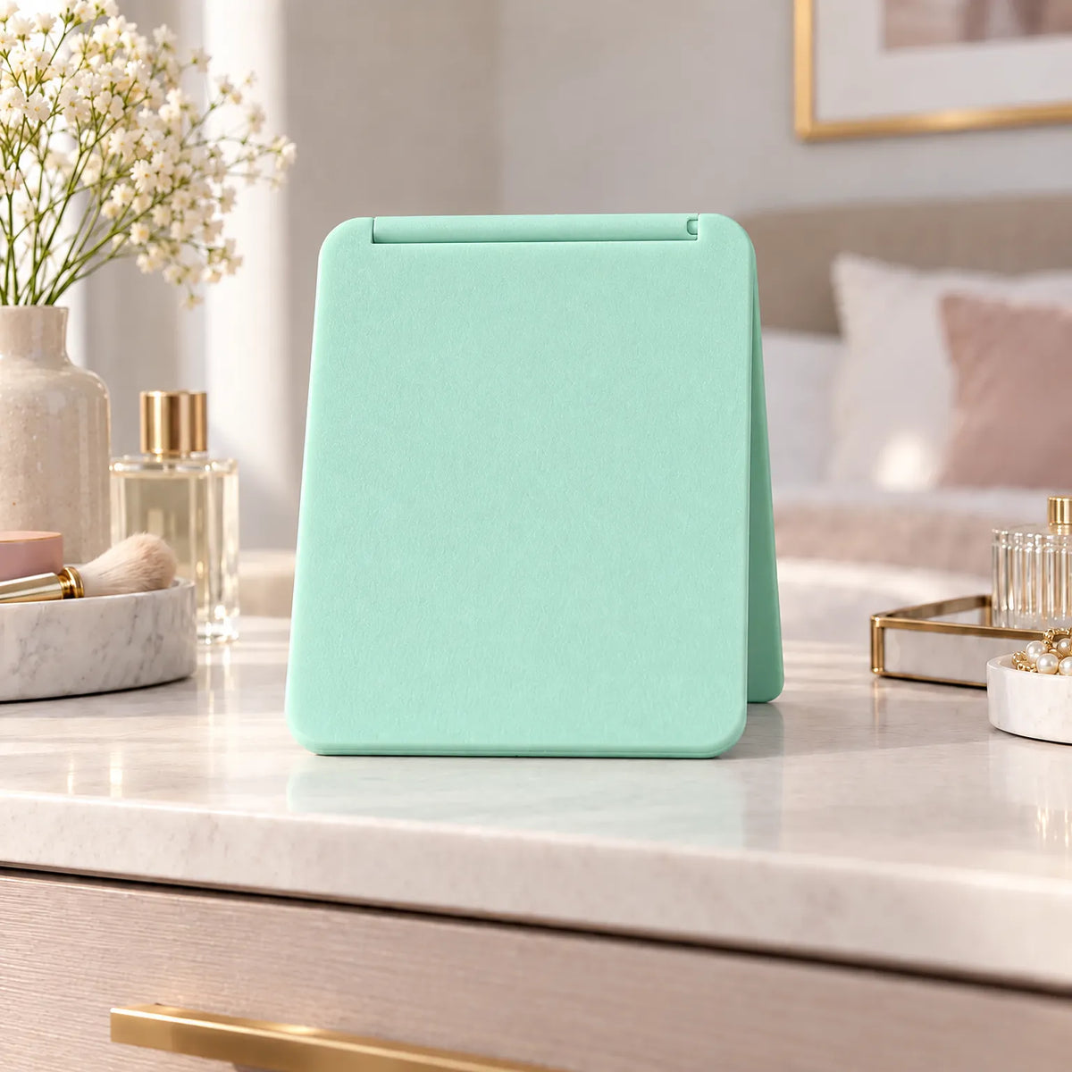 Folding Vanity Mirror for Travel and Makeup