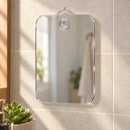 Frameless Vanity Mirror with Suction Cup Mount