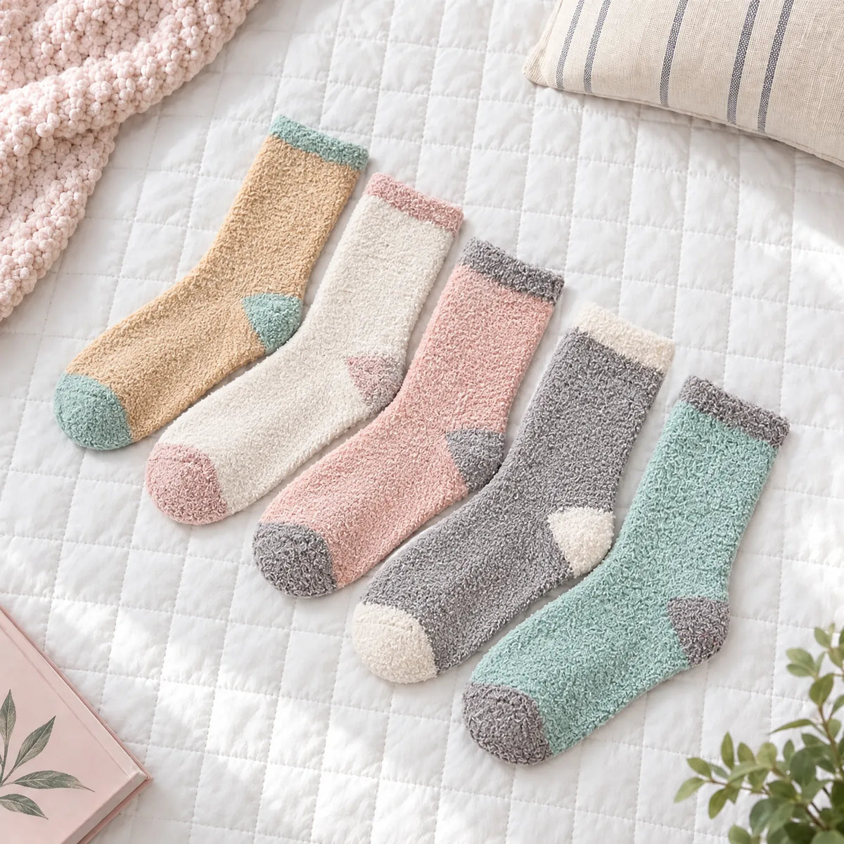 Fuzzy Women's Winter House Socks