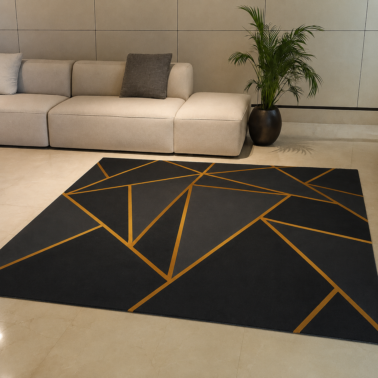 Geometric Pattern Area Rug Modern Living Room Style Decor | Zantril