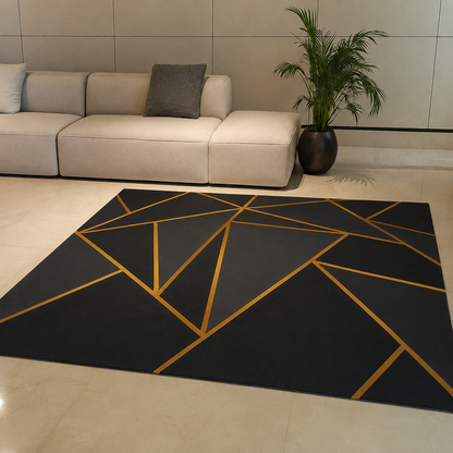 Geometric Pattern Area Rug Modern Living Room Style Decor | Zantril