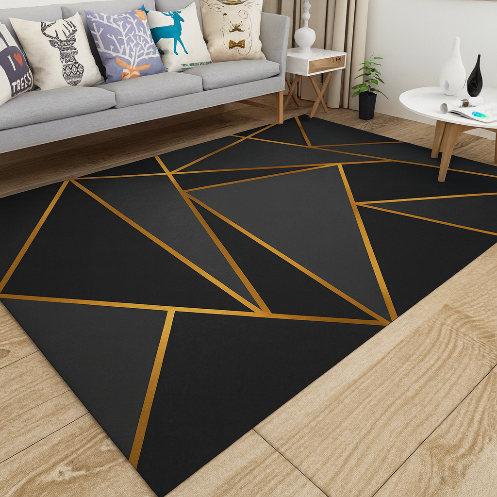 Geometric Pattern Area Rug Modern Living Room Style Decor | Zantril