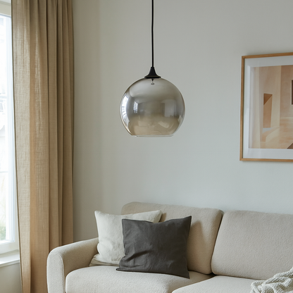 Glass Globe Pendant Light LED Modern Ceiling Design | Pelnora