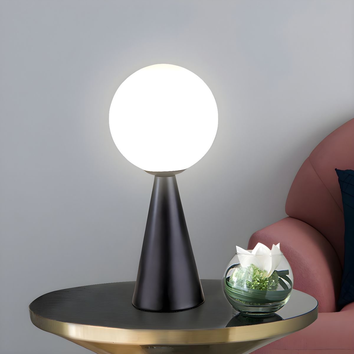 Glass Globe Table Lamp Postmodern Style | Velune