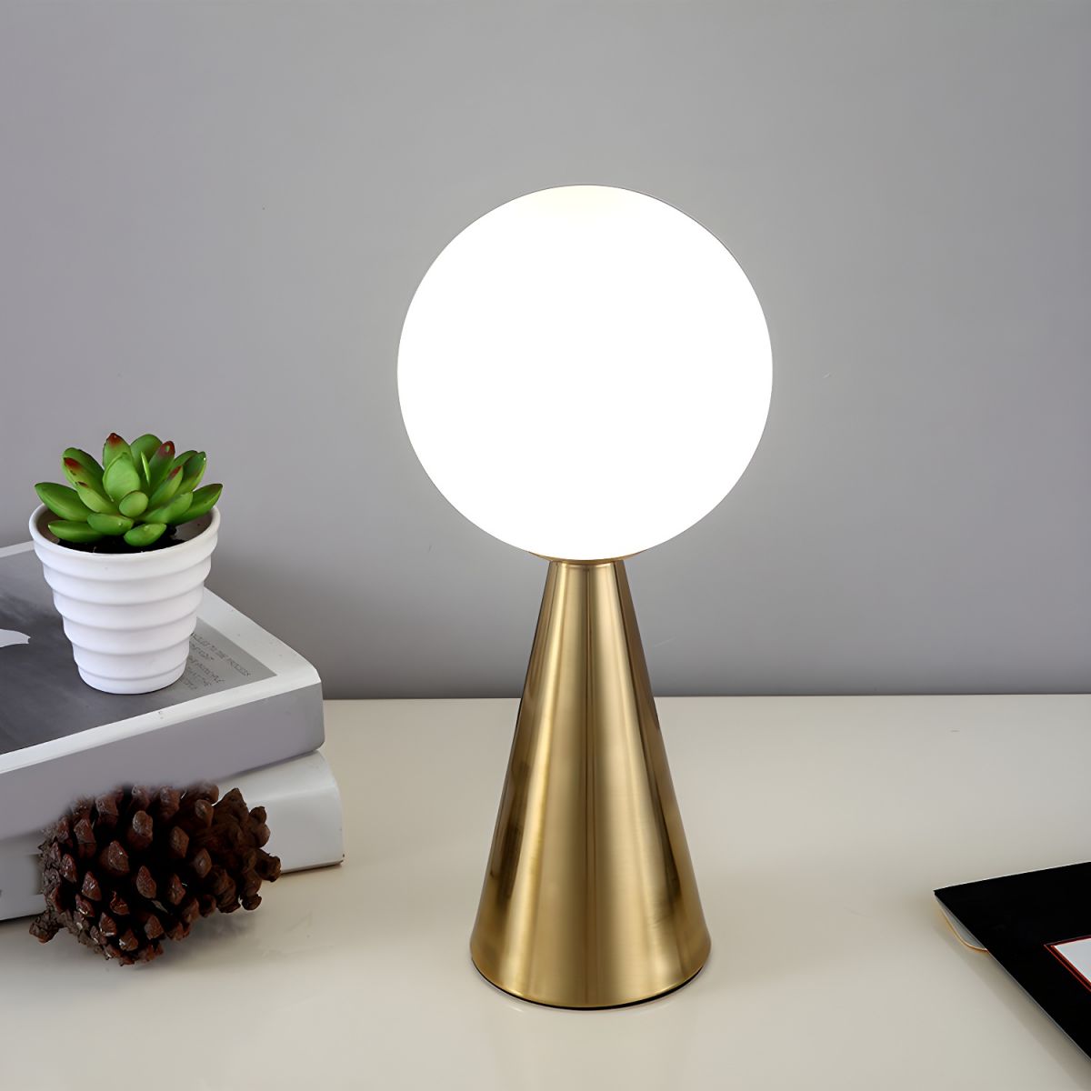 Glass Globe Table Lamp Postmodern Style | Velune
