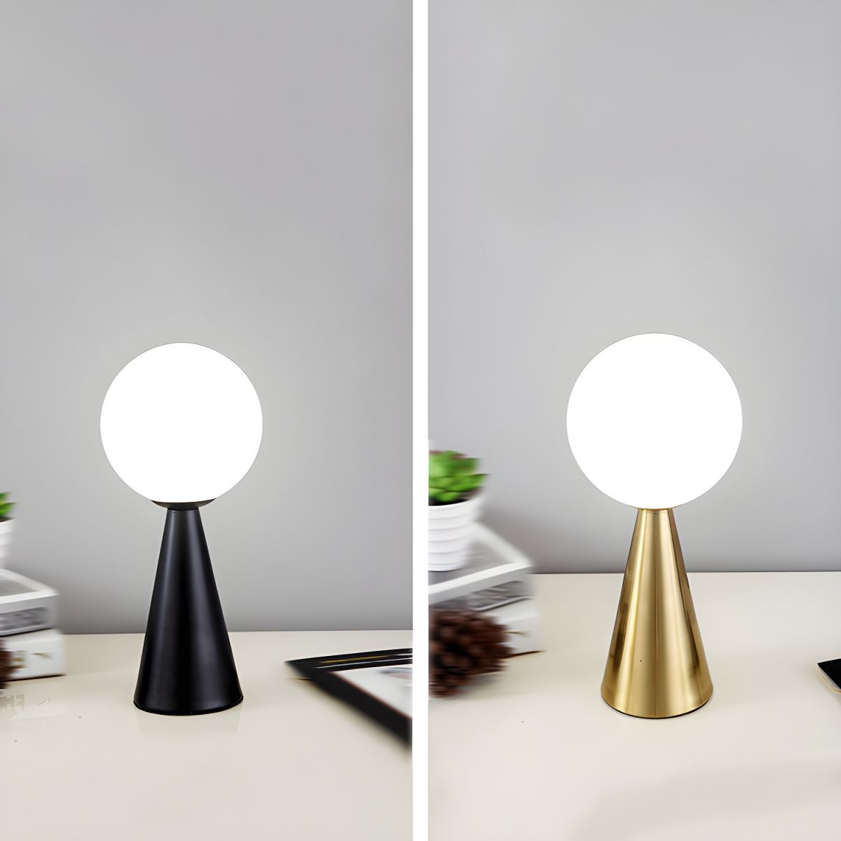 Glass Globe Table Lamp Postmodern Style | Velune