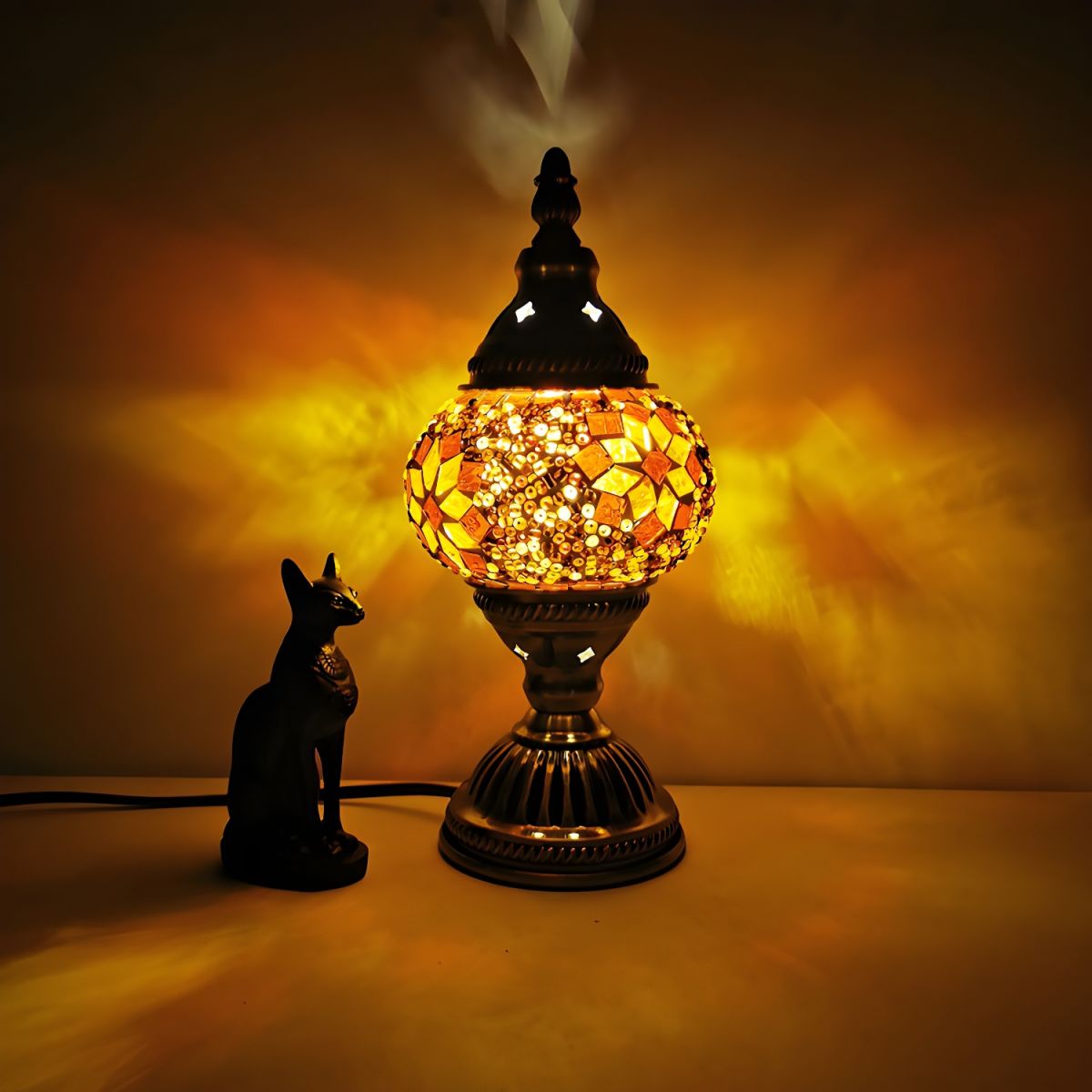 Glass Mosaic Oriental Table Lamp | Luvanor