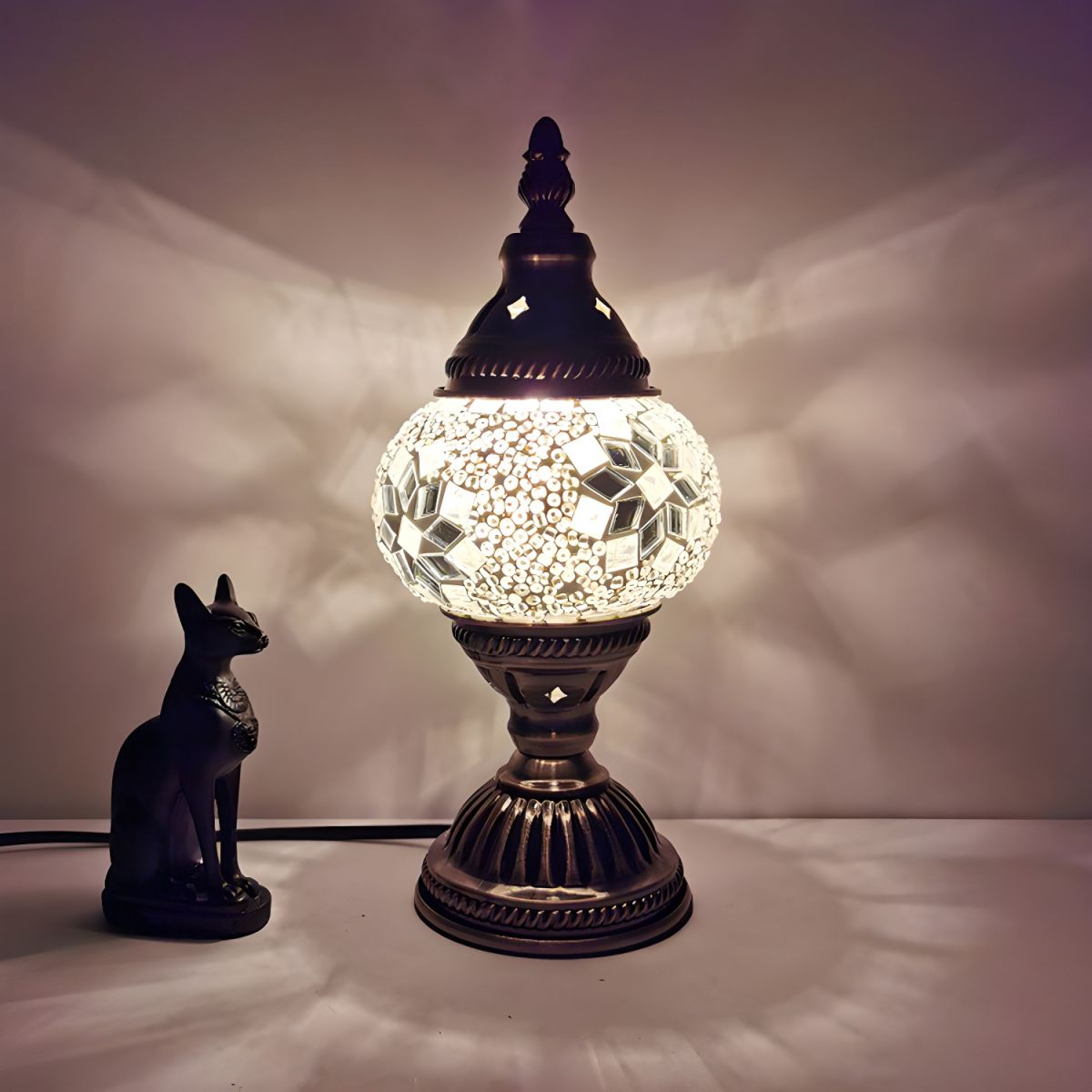 Glass Mosaic Oriental Table Lamp | Luvanor
