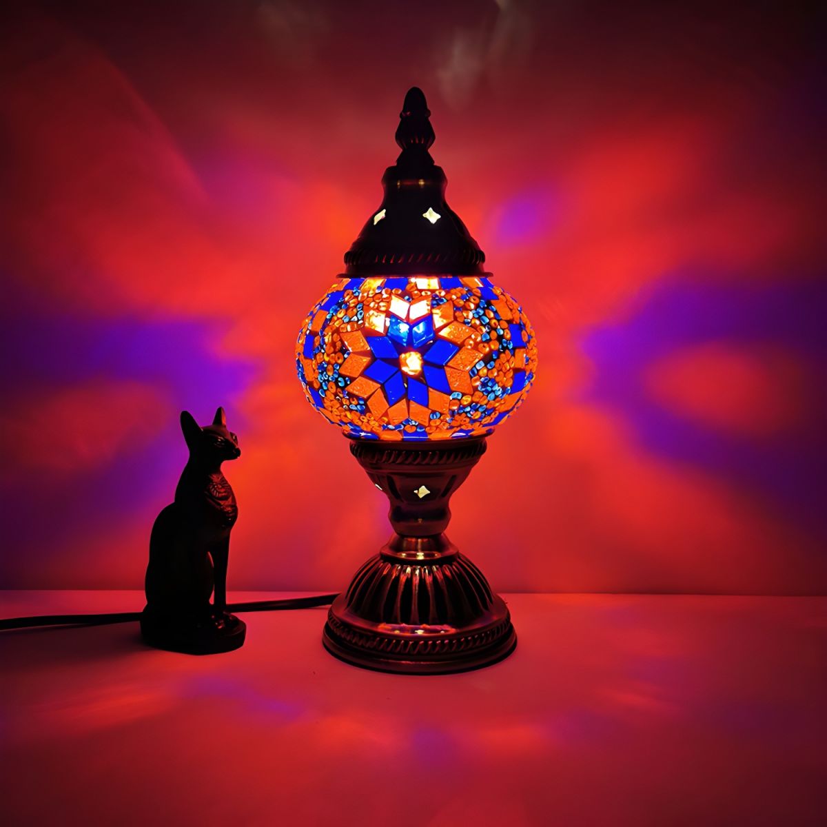 Glass Mosaic Oriental Table Lamp | Luvanor