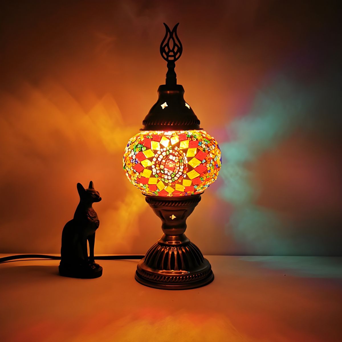 Glass Mosaic Oriental Table Lamp | Luvanor