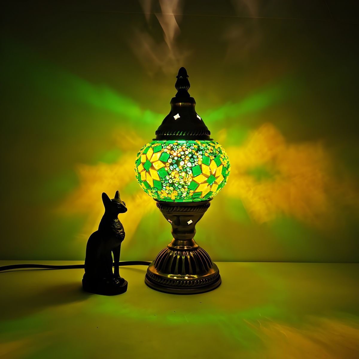 Glass Mosaic Oriental Table Lamp | Luvanor