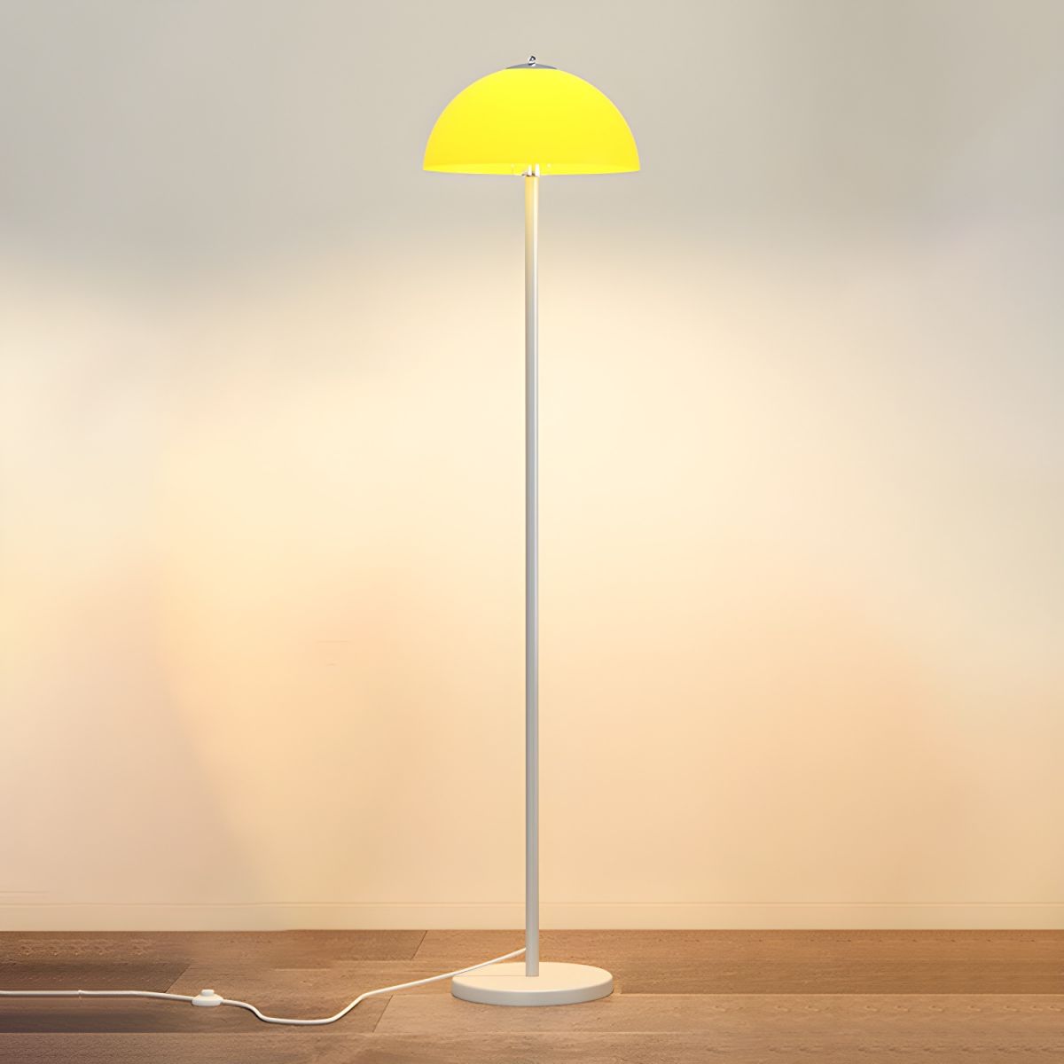Glass Shade Floor Lamp for Modern Bedroom Style | Kelqor