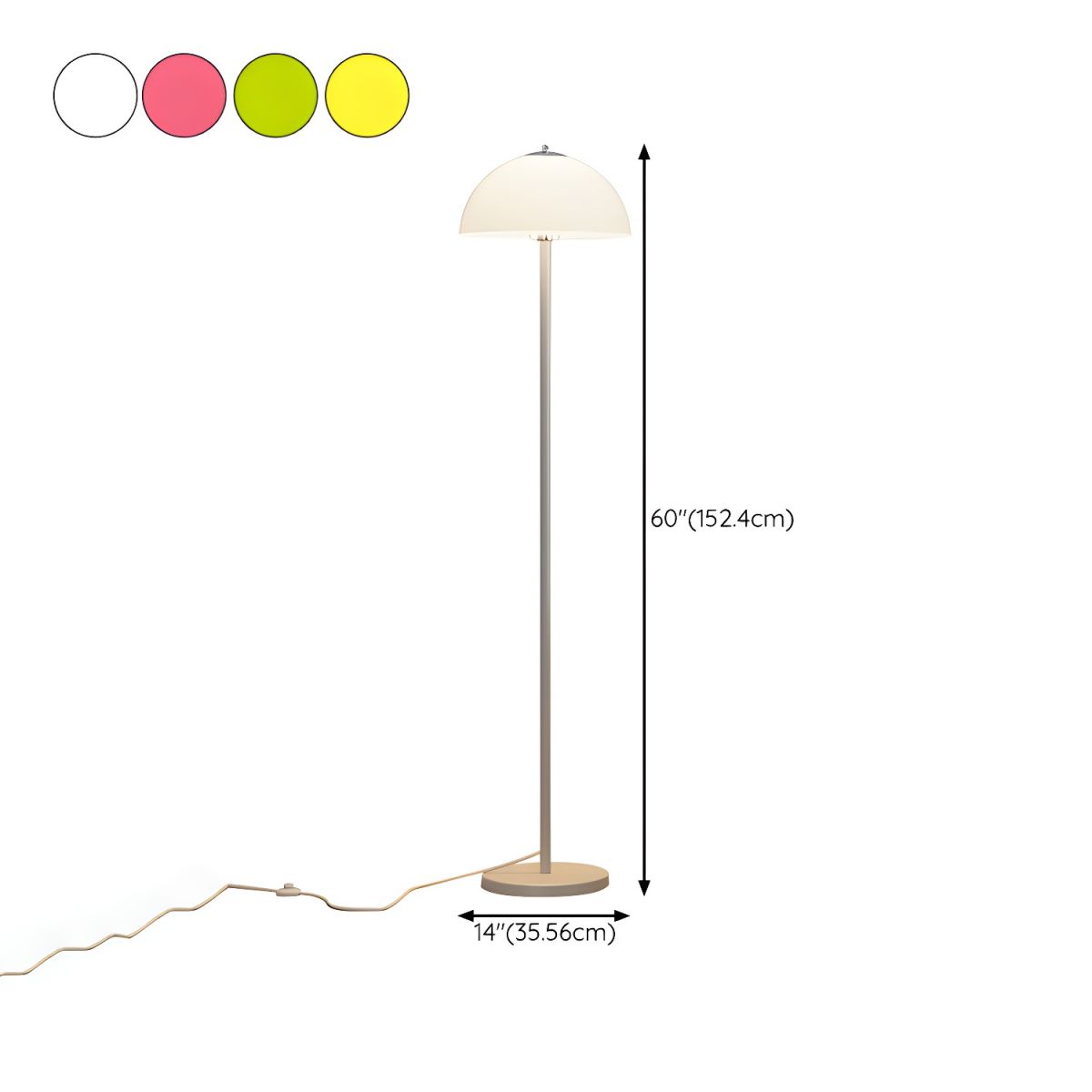 Glass Shade Floor Lamp for Modern Bedroom Style | Kelqor