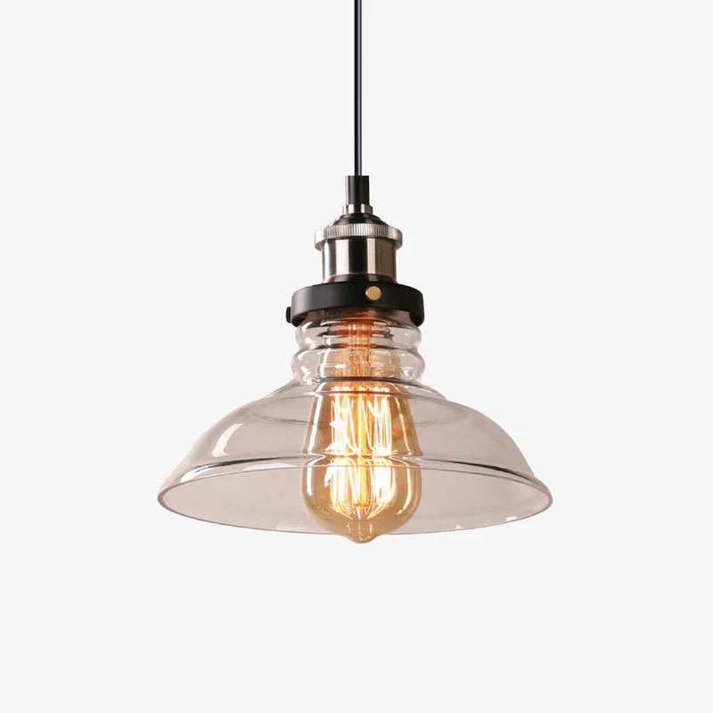 Glass Shade Pendant Light with Brass Socket Vintage | Belvora