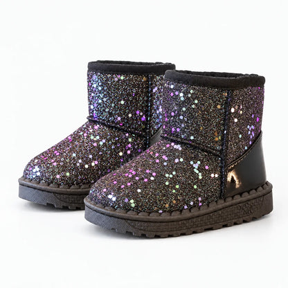 Glitter Ankle Snow Boots