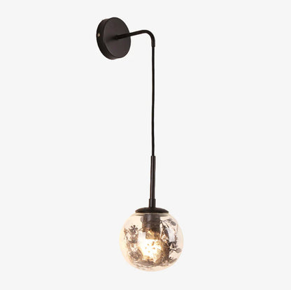 Gold Leaf Glass Sphere Wall Light Modern Style | Orbelle