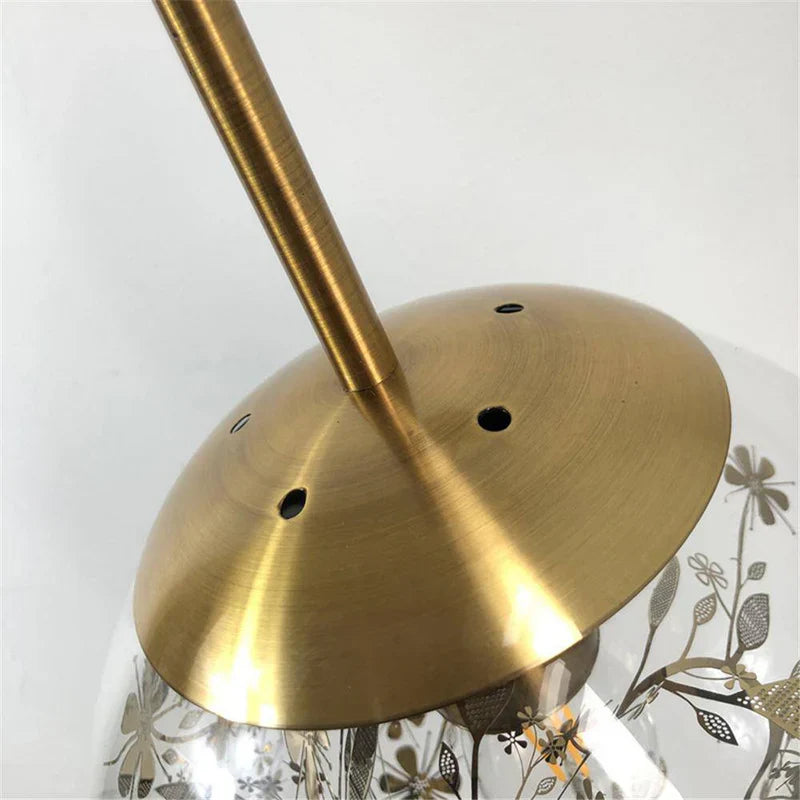 Gold Leaf Glass Sphere Wall Light Modern Style | Orbelle