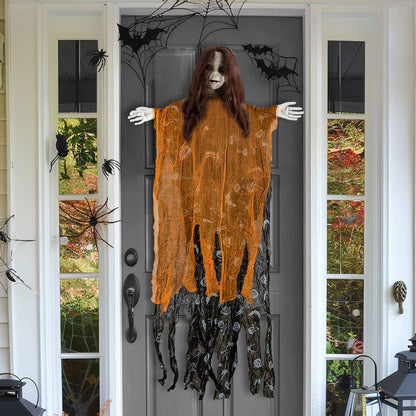 Halloween Hanging Ghost Scary Outdoor Decoration with Light Up Eyes