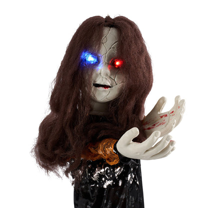 Halloween Hanging Ghost Scary Outdoor Decoration with Light Up Eyes