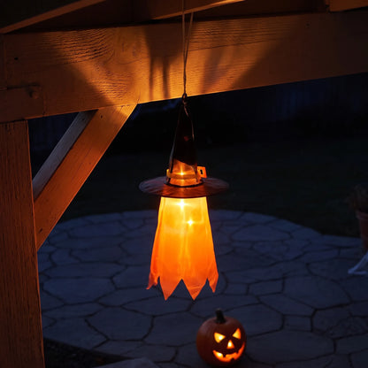 Halloween Hanging Ghost Witch Light Up Outdoor Decoration