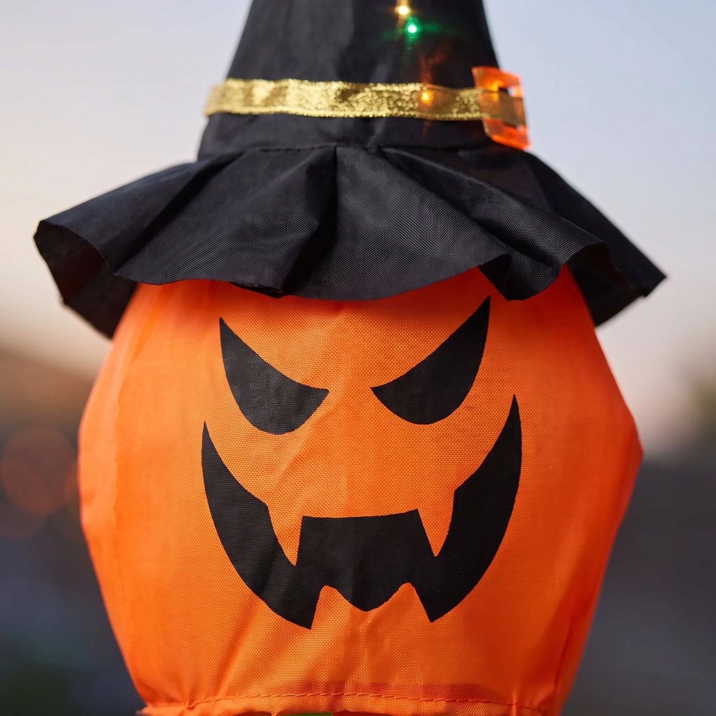 Halloween Hanging Pumpkin Witch Decorations with LED Lights Set of 5