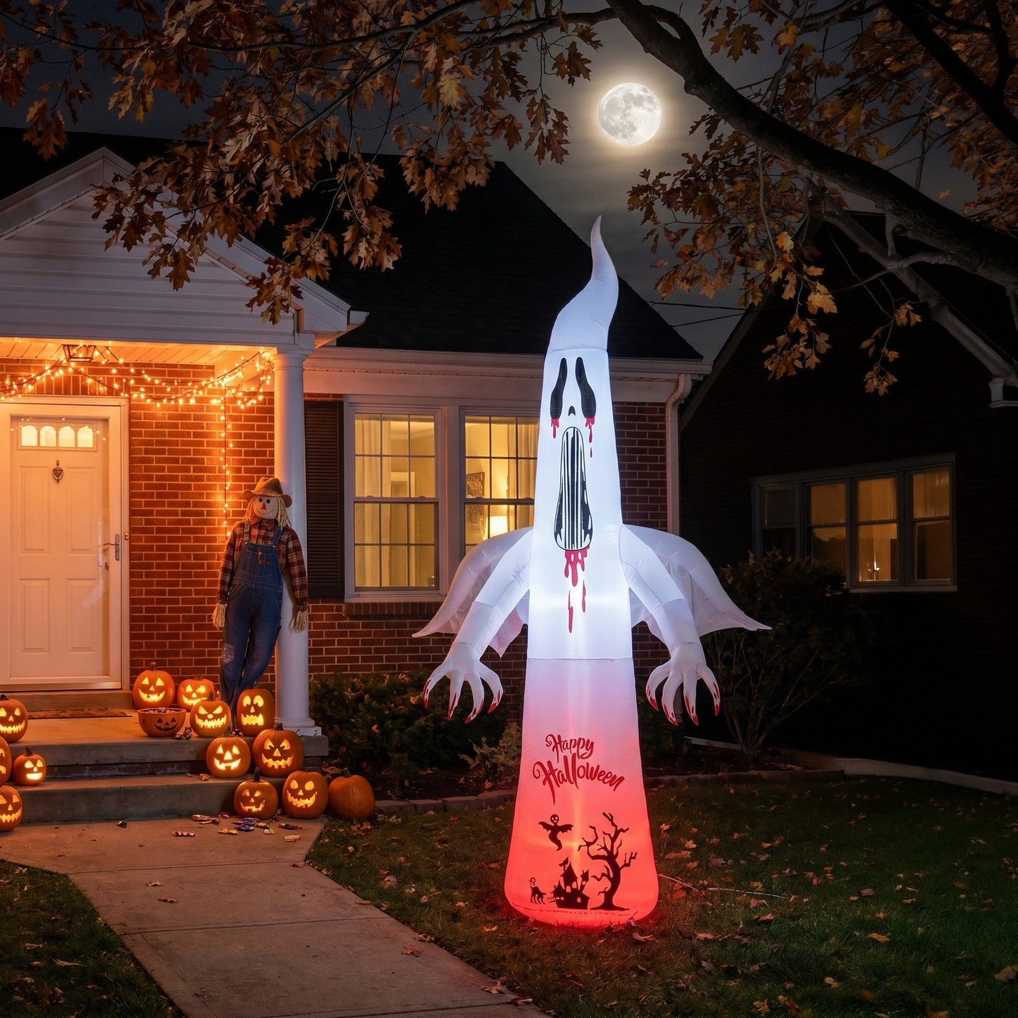 Halloween Inflatable Ghost Giant Light Up Outdoor Yard Decoration 10 FT