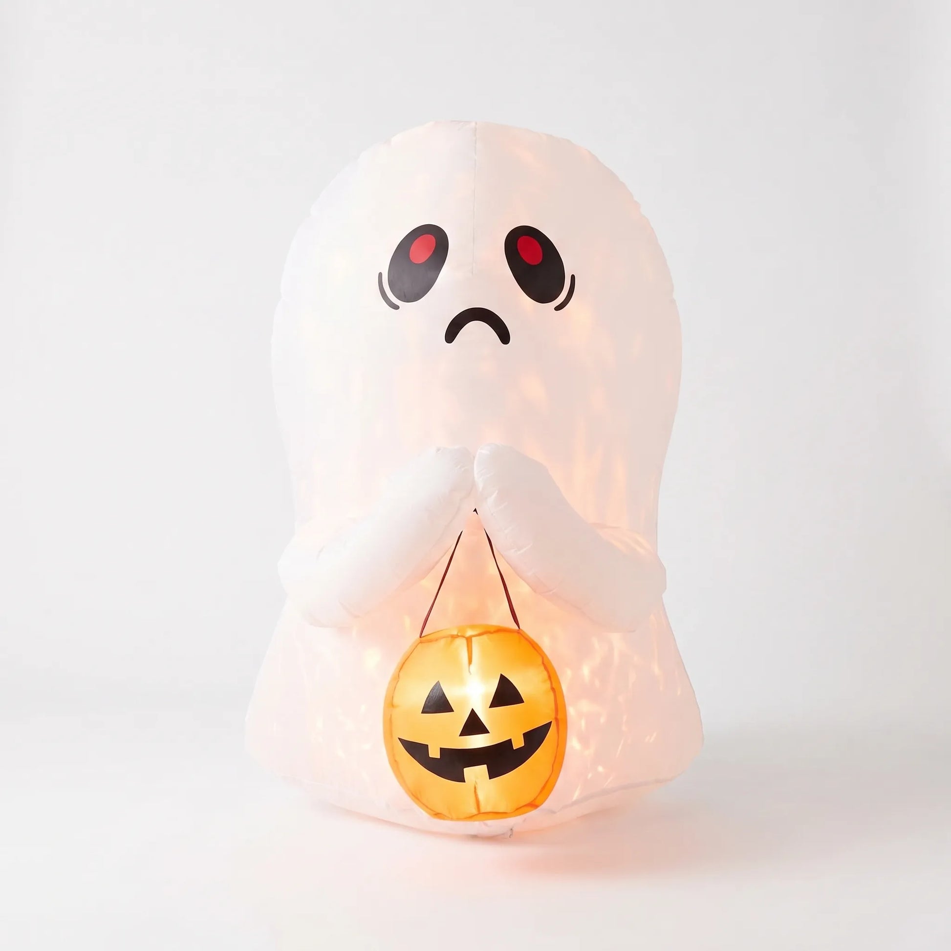 Halloween Inflatable Ghost with Pumpkin Light Up Outdoor Yard Decoration