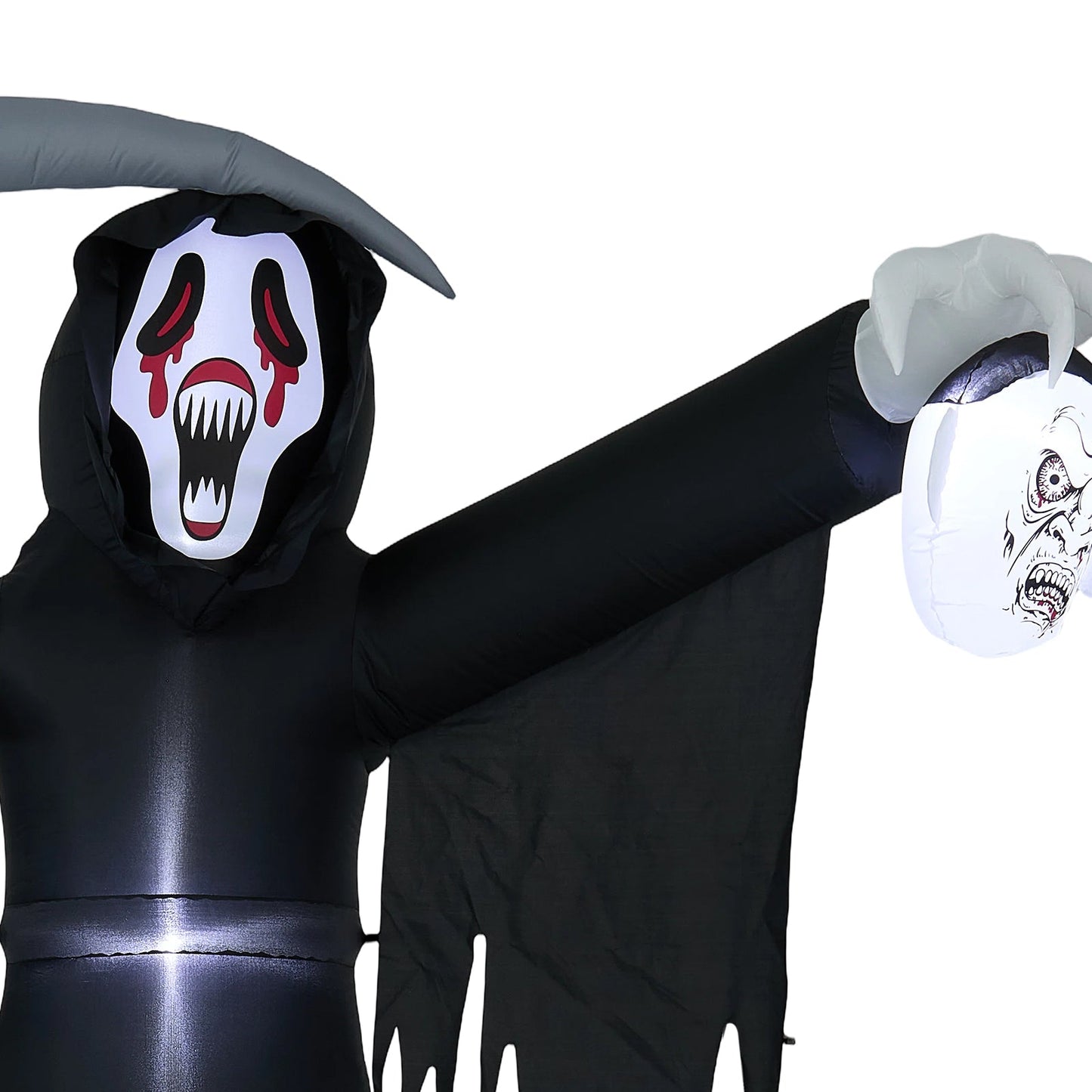 Halloween Inflatable Grim Reaper Scary Outdoor Yard Decoration with LED