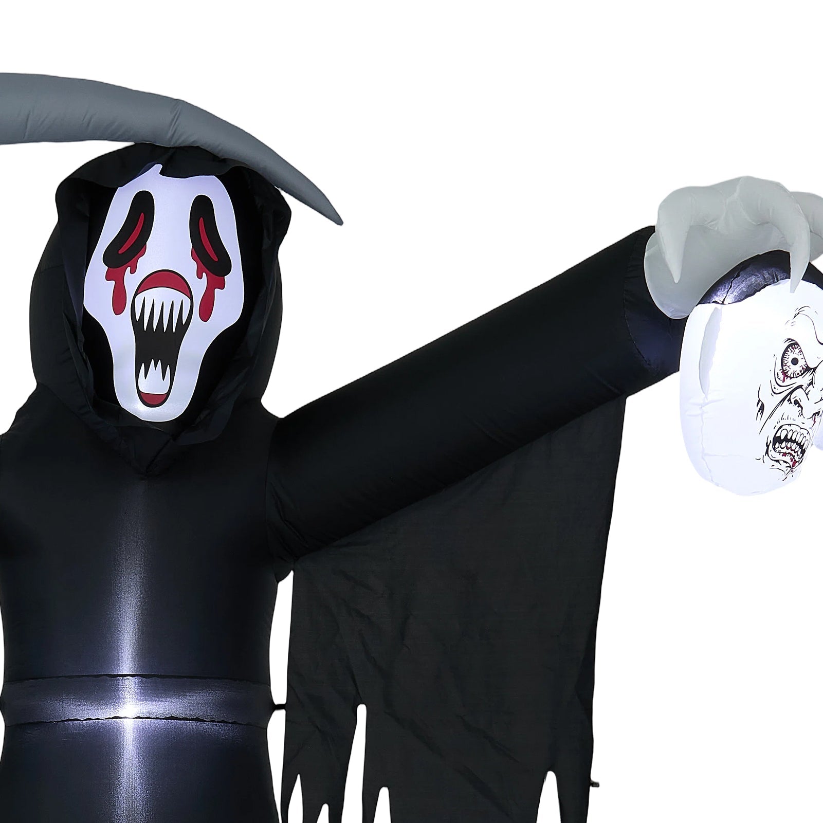 Halloween Inflatable Grim Reaper Scary Outdoor Yard Decoration with LED