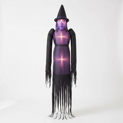 Halloween Inflatable Hanging Witch Light Up Outdoor Decoration