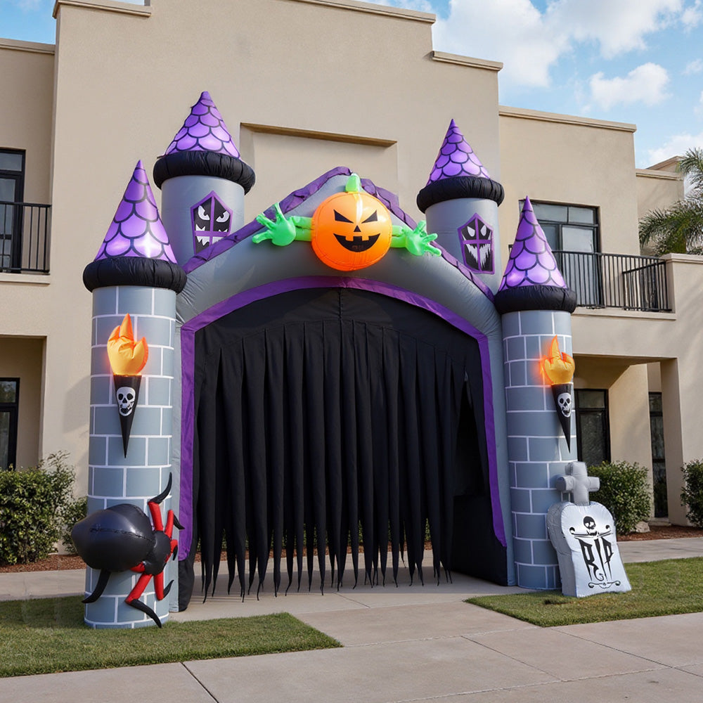 Halloween Inflatable Haunted House Walk Through Outdoor Yard Decoration