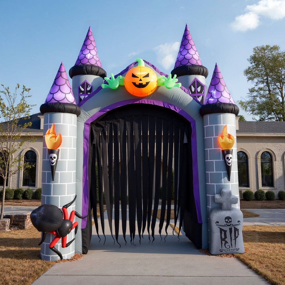 Halloween Inflatable Haunted House Walk Through Outdoor Yard Decoration