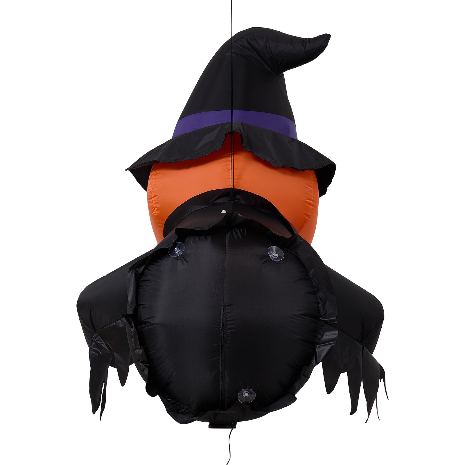 Halloween Inflatable Pumpkin Witch Window Decoration with LED Lights