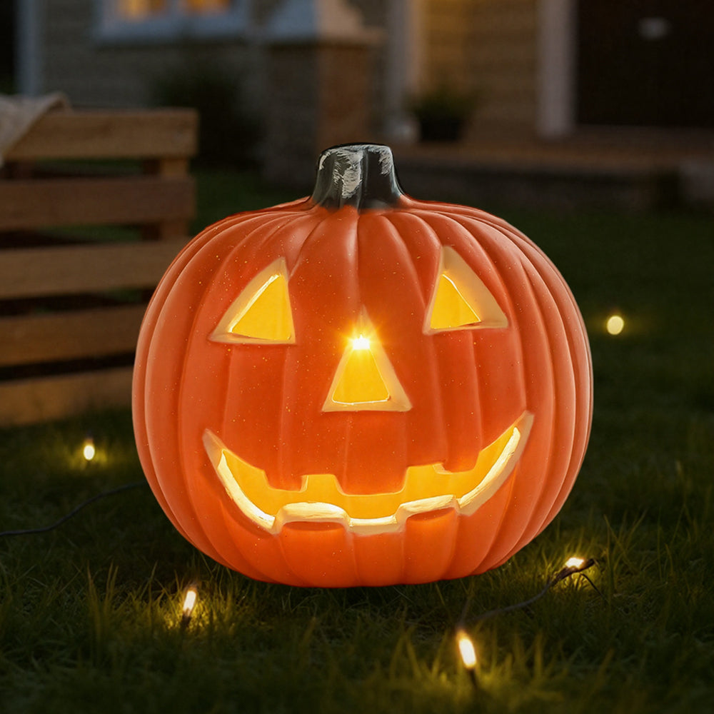 Halloween Pumpkin Jack O Lantern LED Light Up Decoration