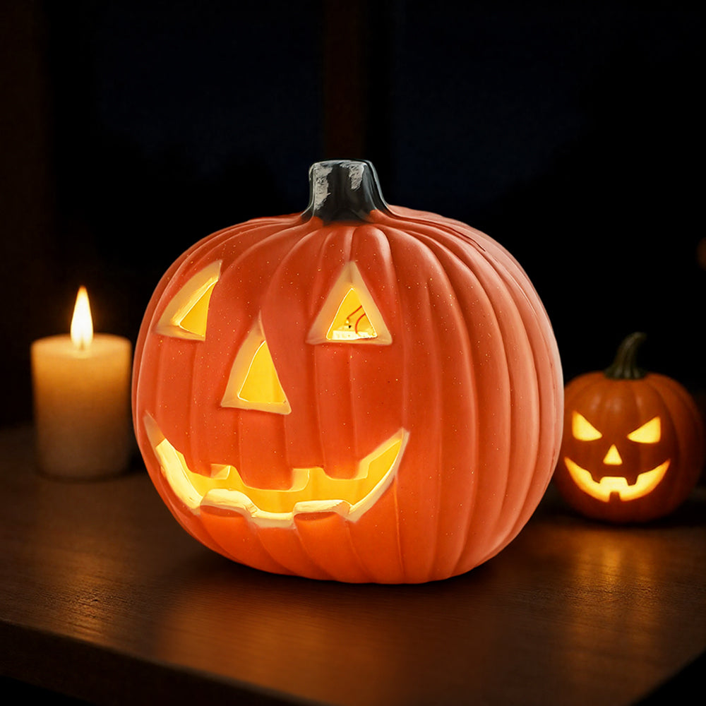 Halloween Pumpkin Jack O Lantern LED Light Up Decoration