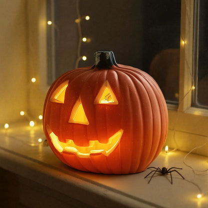 Halloween Pumpkin Jack O Lantern LED Light Up Decoration