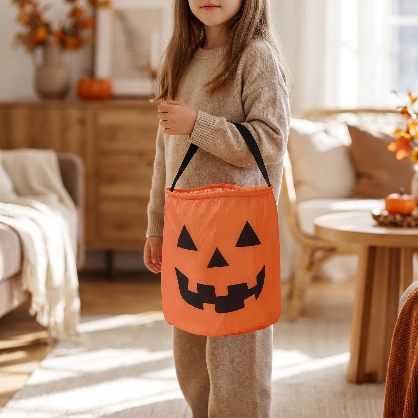Halloween Pumpkin Trick or Treat Candy Bag