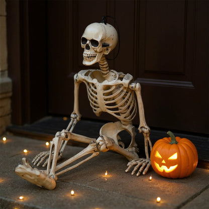 Halloween Skeleton Posable Full Body Scary Outdoor Yard Decoration 35 Inch