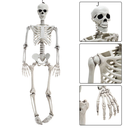 Halloween Skeleton Posable Full Body Scary Outdoor Yard Decoration 35 Inch