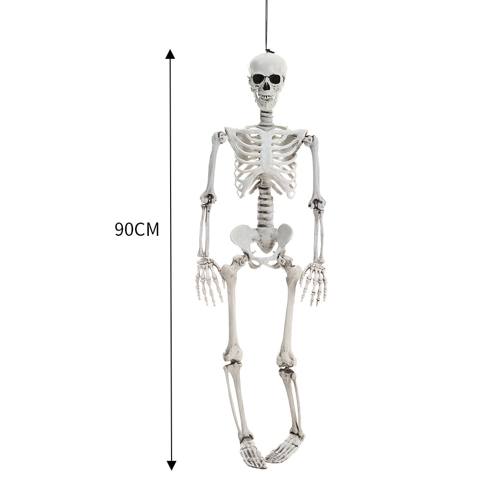 Halloween Skeleton Posable Full Body Scary Outdoor Yard Decoration 35 Inch