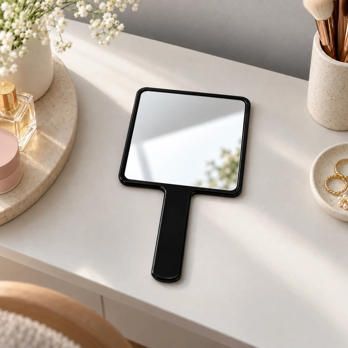Handheld Vanity Mirror for Makeup and Grooming